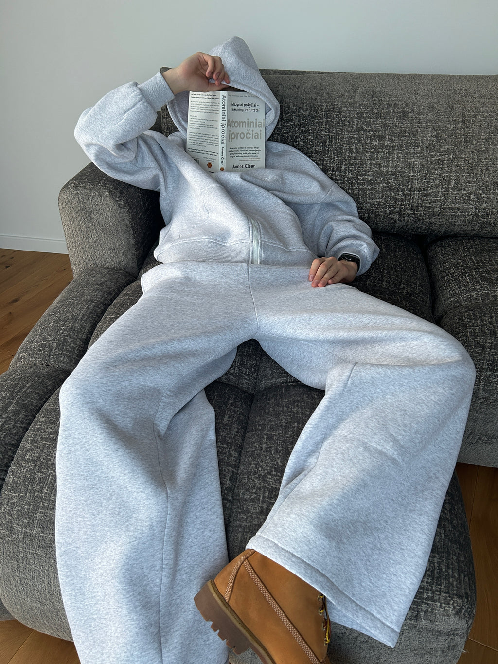 Courtivo Grey Zip Hoodie