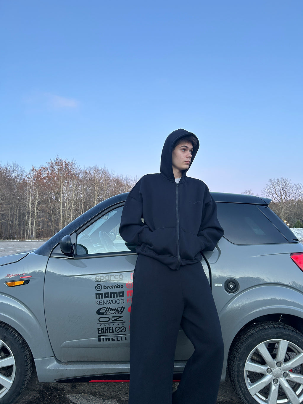 Courtivo Navy Zip Hoodie