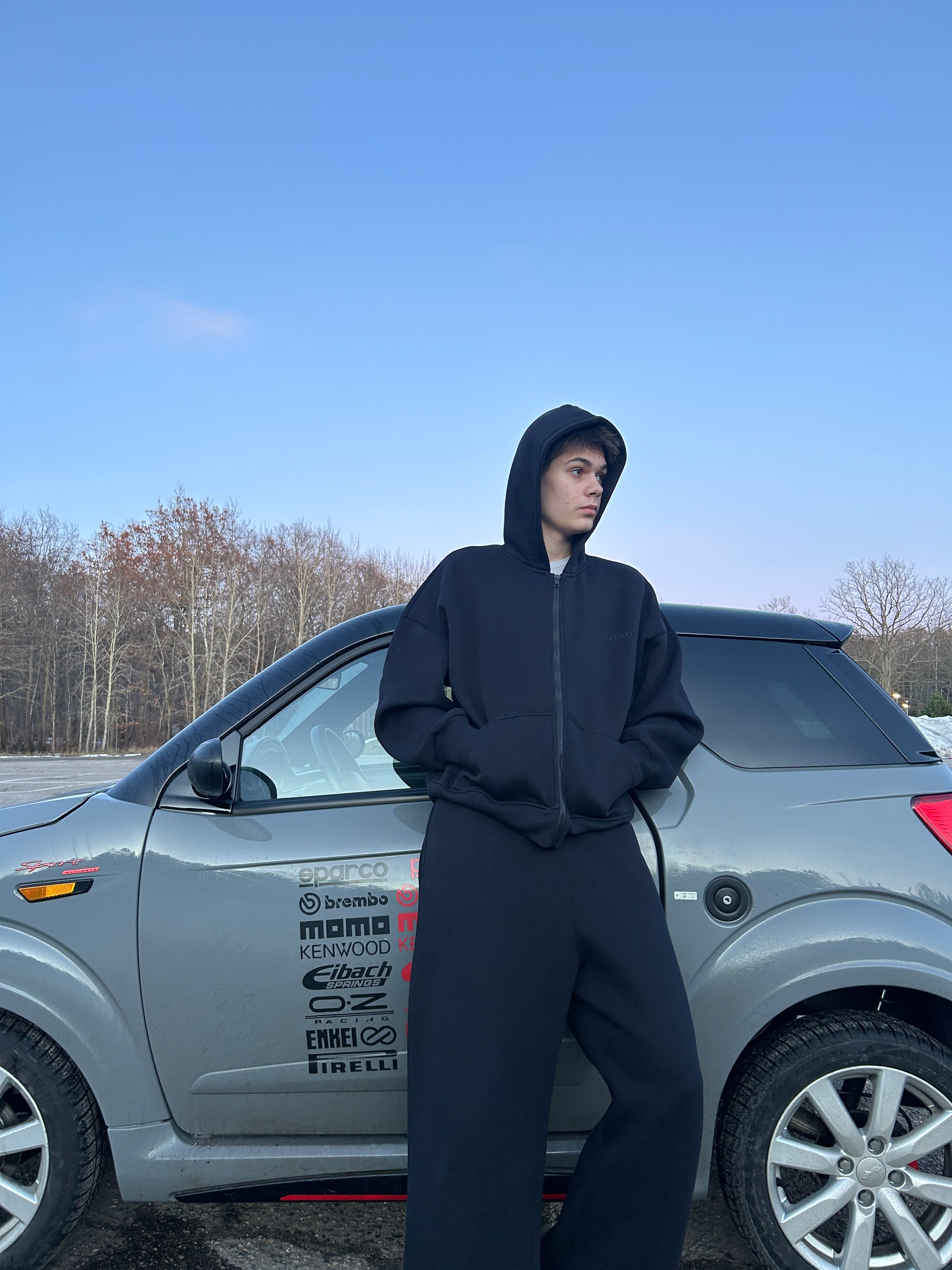 Courtivo Navy Zip Hoodie