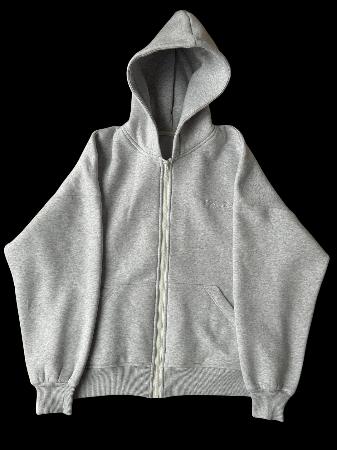 Courtivo Grey Zip Hoodie