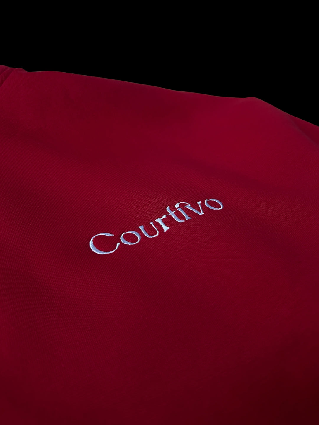 Courtivo Red Zip Hoodie