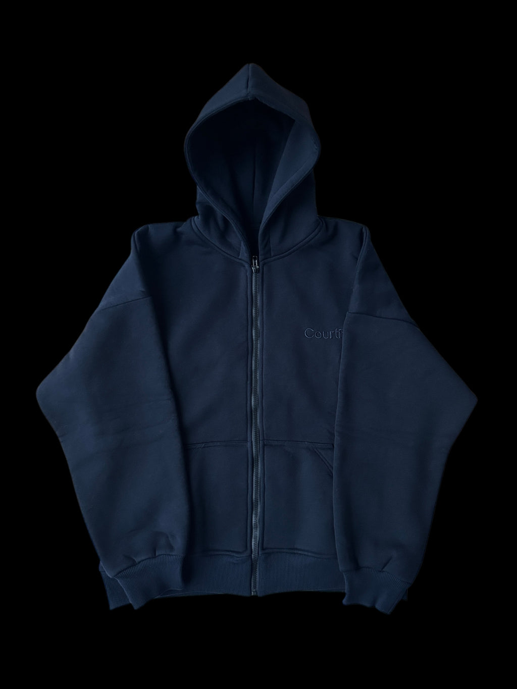 Courtivo Navy Zip Hoodie