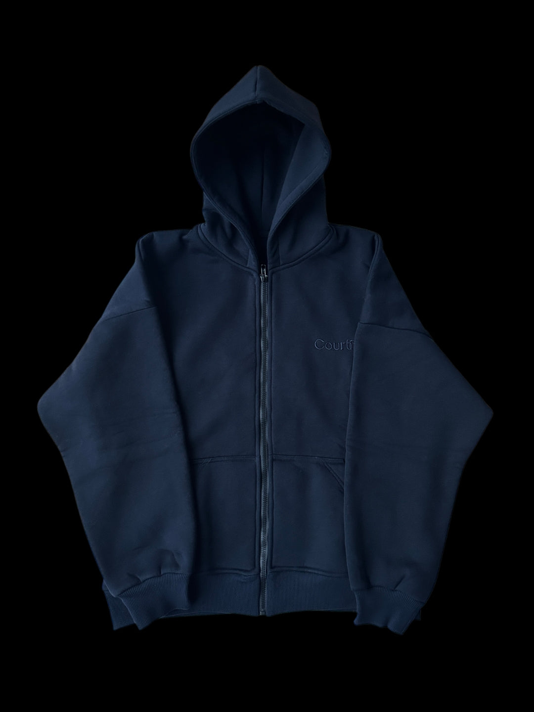 Courtivo Navy Zip Hoodie