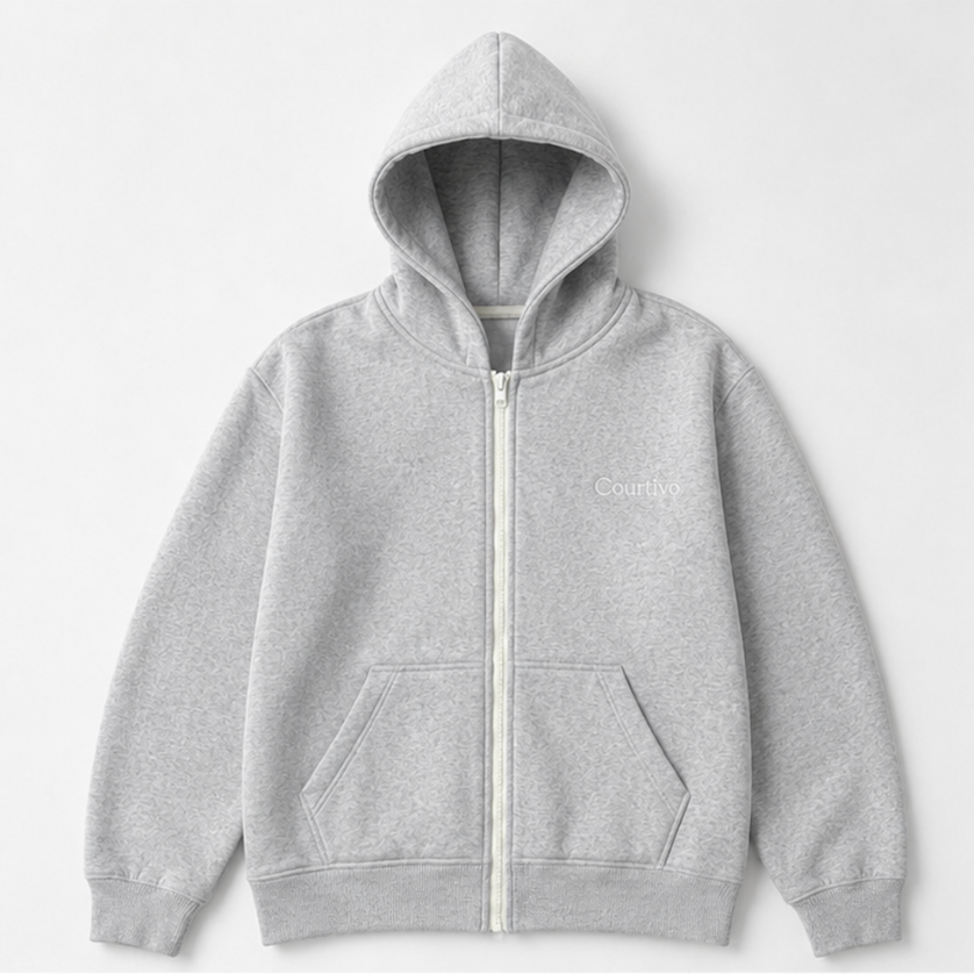 Courtivo Zip Hoodie — Grey — photo 1