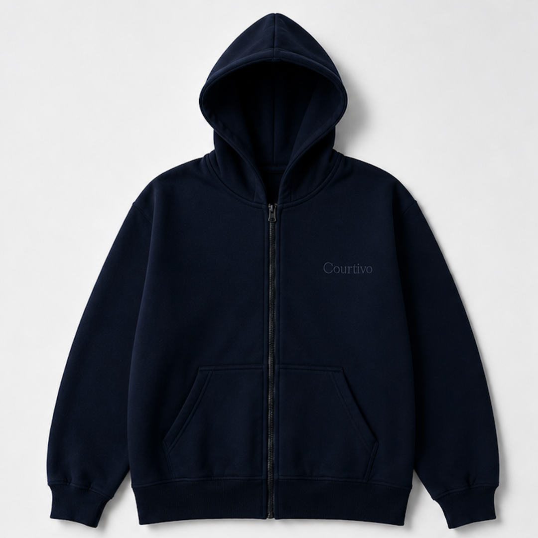 Courtivo Zip Hoodie — Navy — photo 1