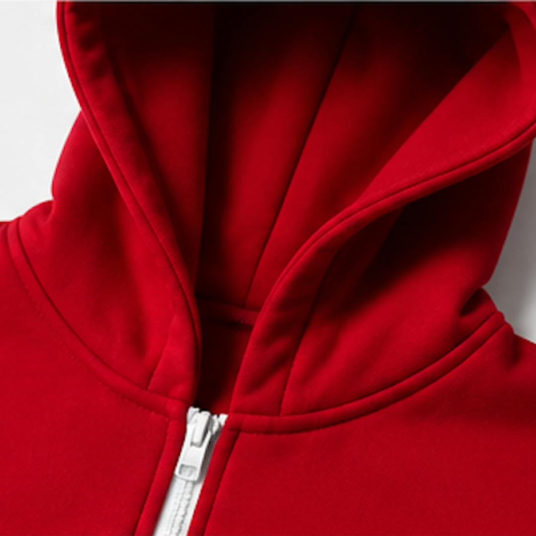 Courtivo Zip Hoodie — Red — photo 4