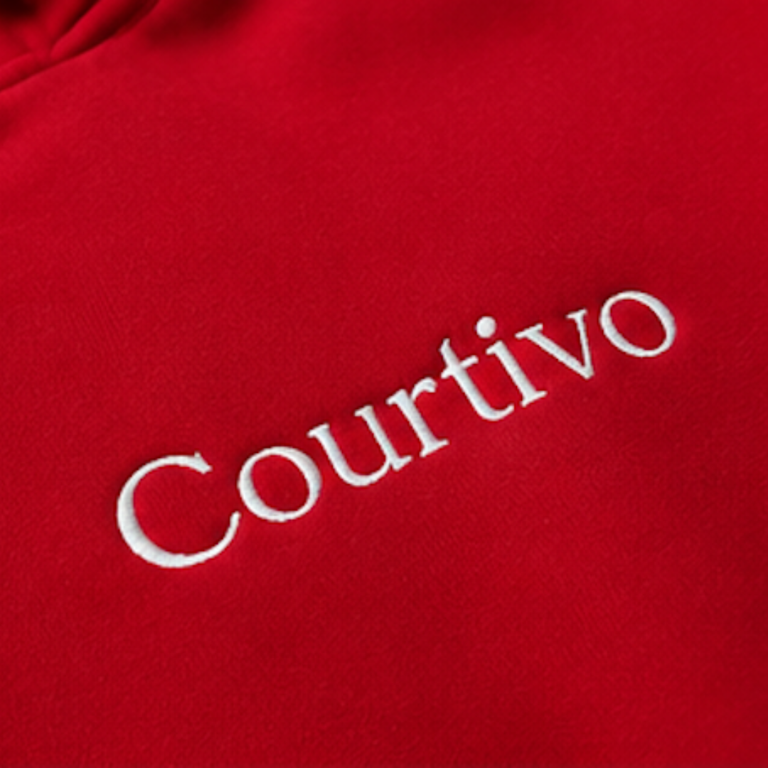 Courtivo Zip Hoodie — Red — photo 5
